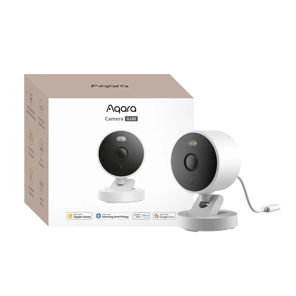 Aqara Camera G100 — cámara 2K interior/exterior con HomeKit Secure Video