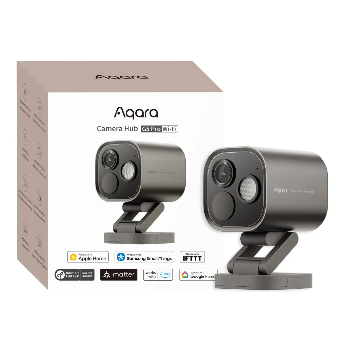 Aqara Camera Hub G5 Pro — cámara 4MP de exterior con hub Zigbee/Thread y Matter