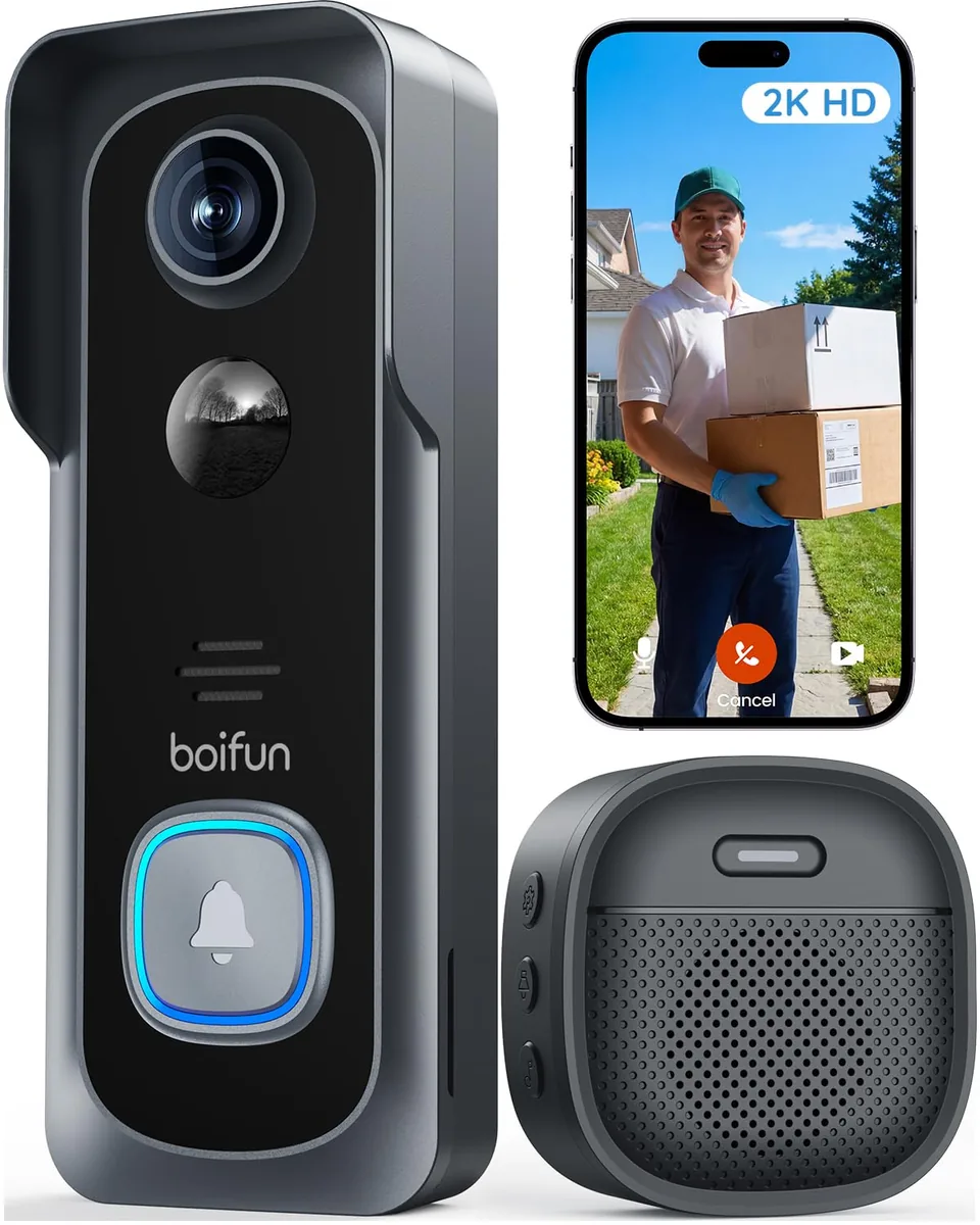 BOIFUN Video Doorbell J1 — videoportero 2K con campanilla