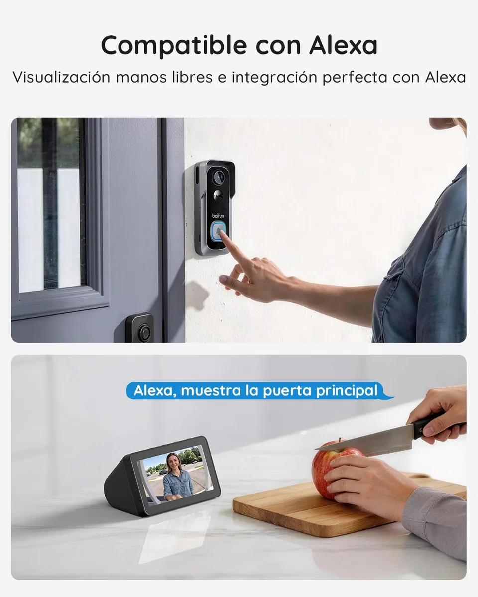 BOIFUN Video Doorbell J1 — videoportero 2K con campanilla — imagen 8