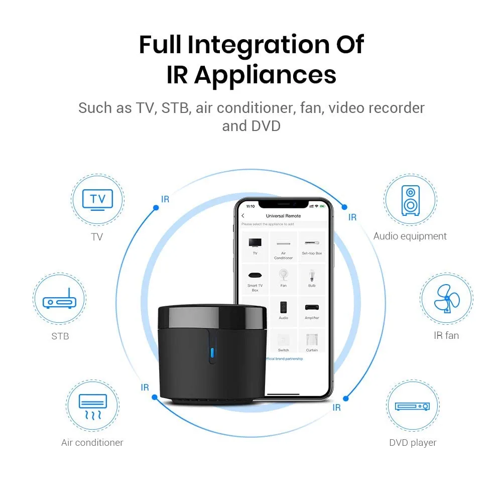 BroadLink RM4 mini — mando universal por infrarrojos WiFi con sensor de temperatura y humedad — imagen 4