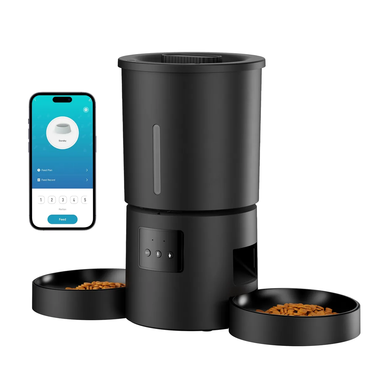 AONBOY A6 — comedero automático doble de 5 L con WiFi y app