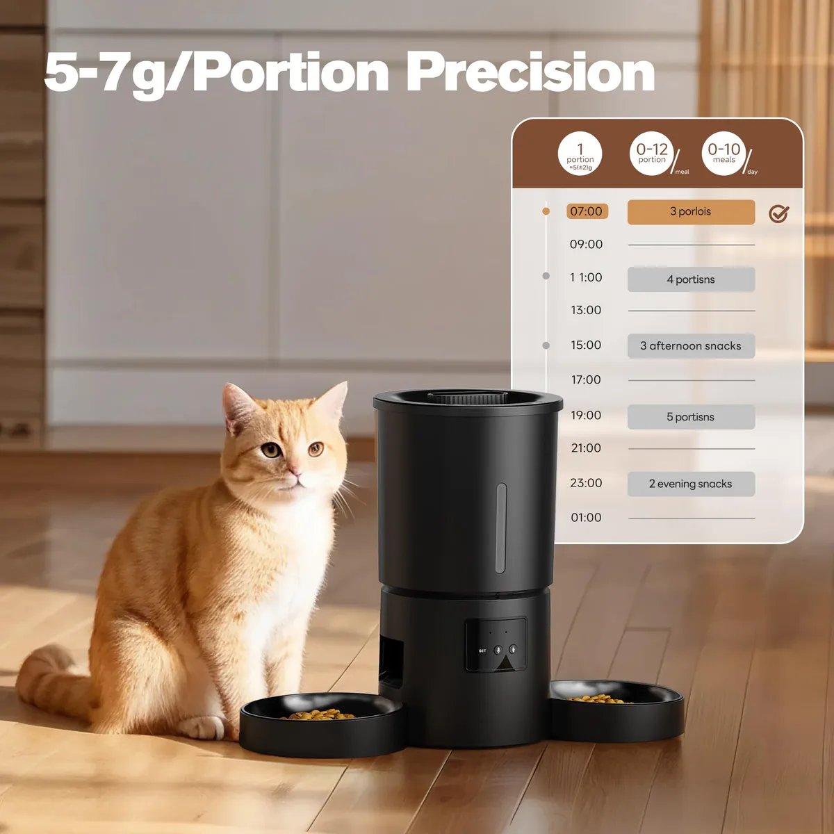 AONBOY A6 — comedero automático doble de 5 L con WiFi y app — imagen 3