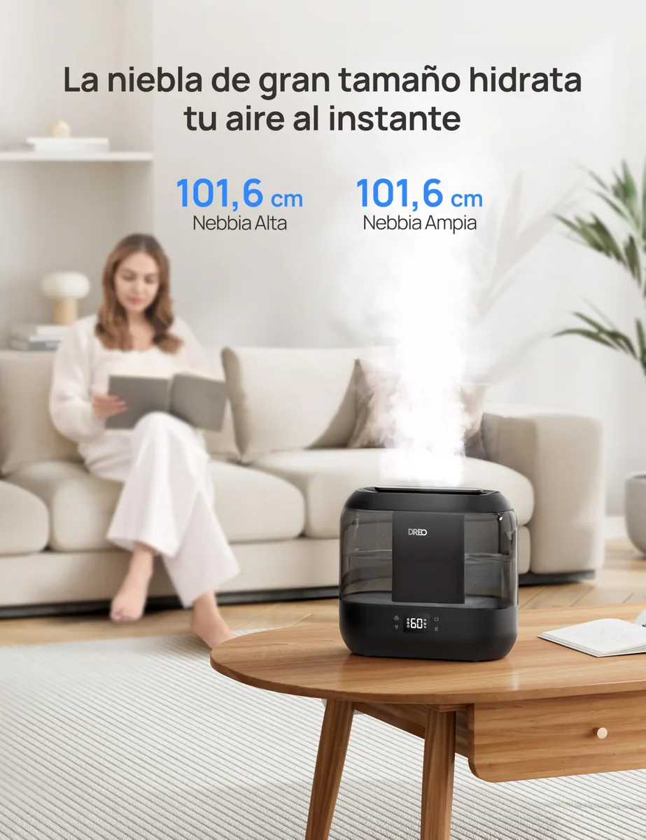 Dreo — humidificador inteligente de vapor frío 4 L con WiFi y control por voz — imagen 5