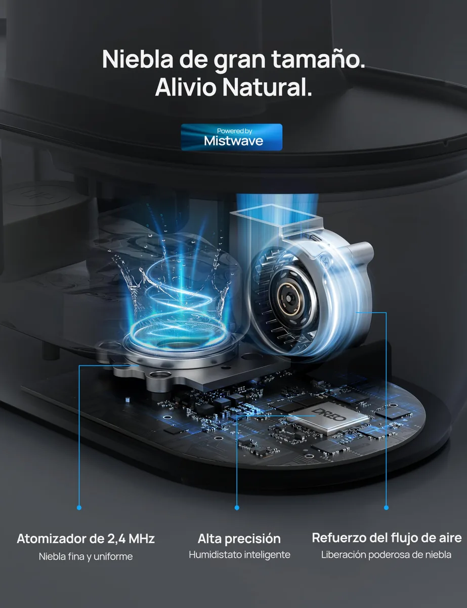 Dreo — humidificador inteligente de vapor frío 4 L con WiFi y control por voz — imagen 7