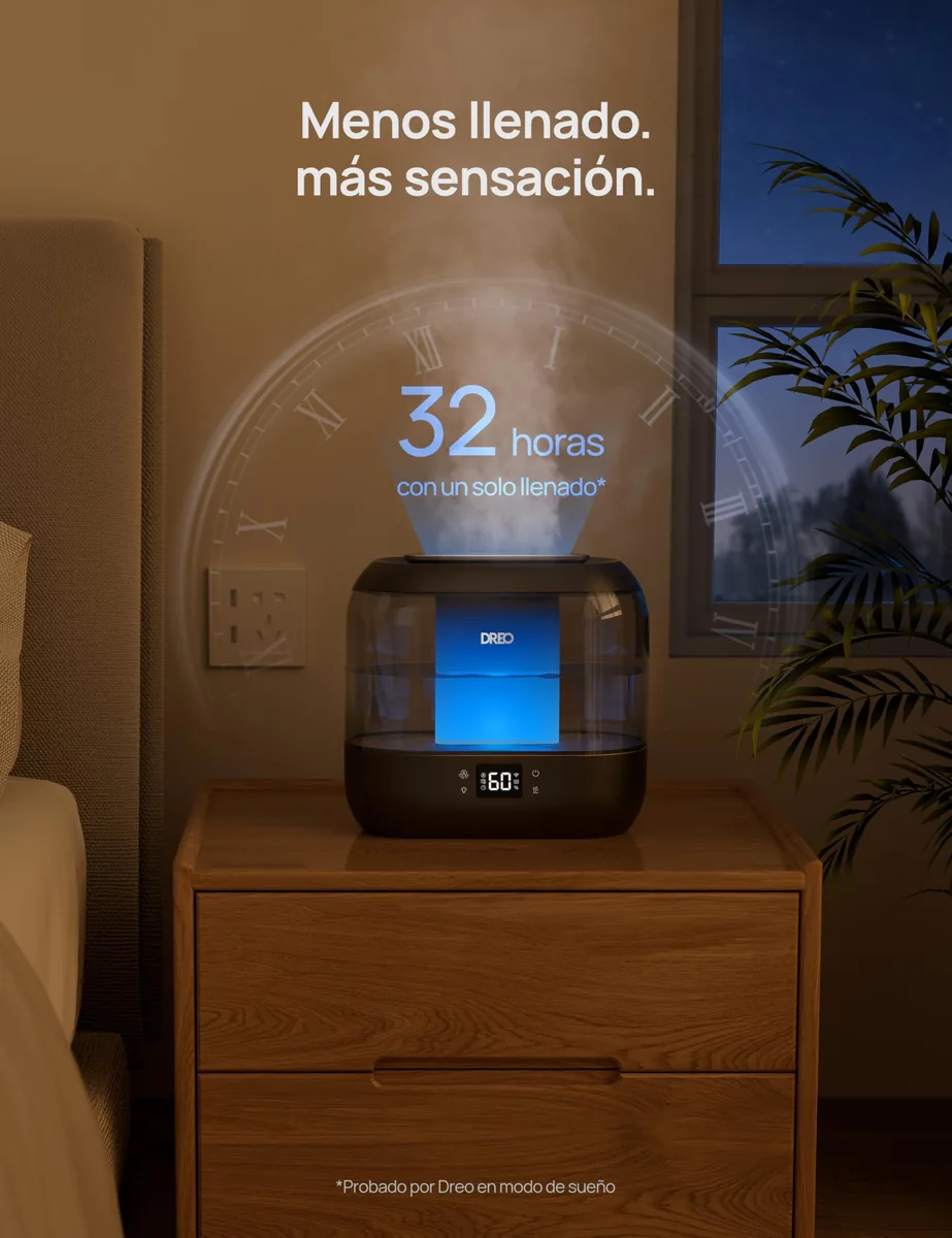 Dreo — humidificador inteligente de vapor frío 4 L con WiFi y control por voz — imagen 8
