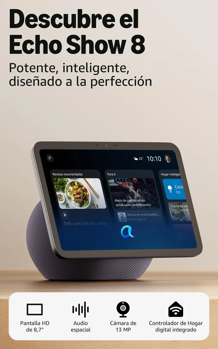 Amazon Echo Show 8 (última generación) — pantalla inteligente de 8,7" con hub domótico — imagen 8