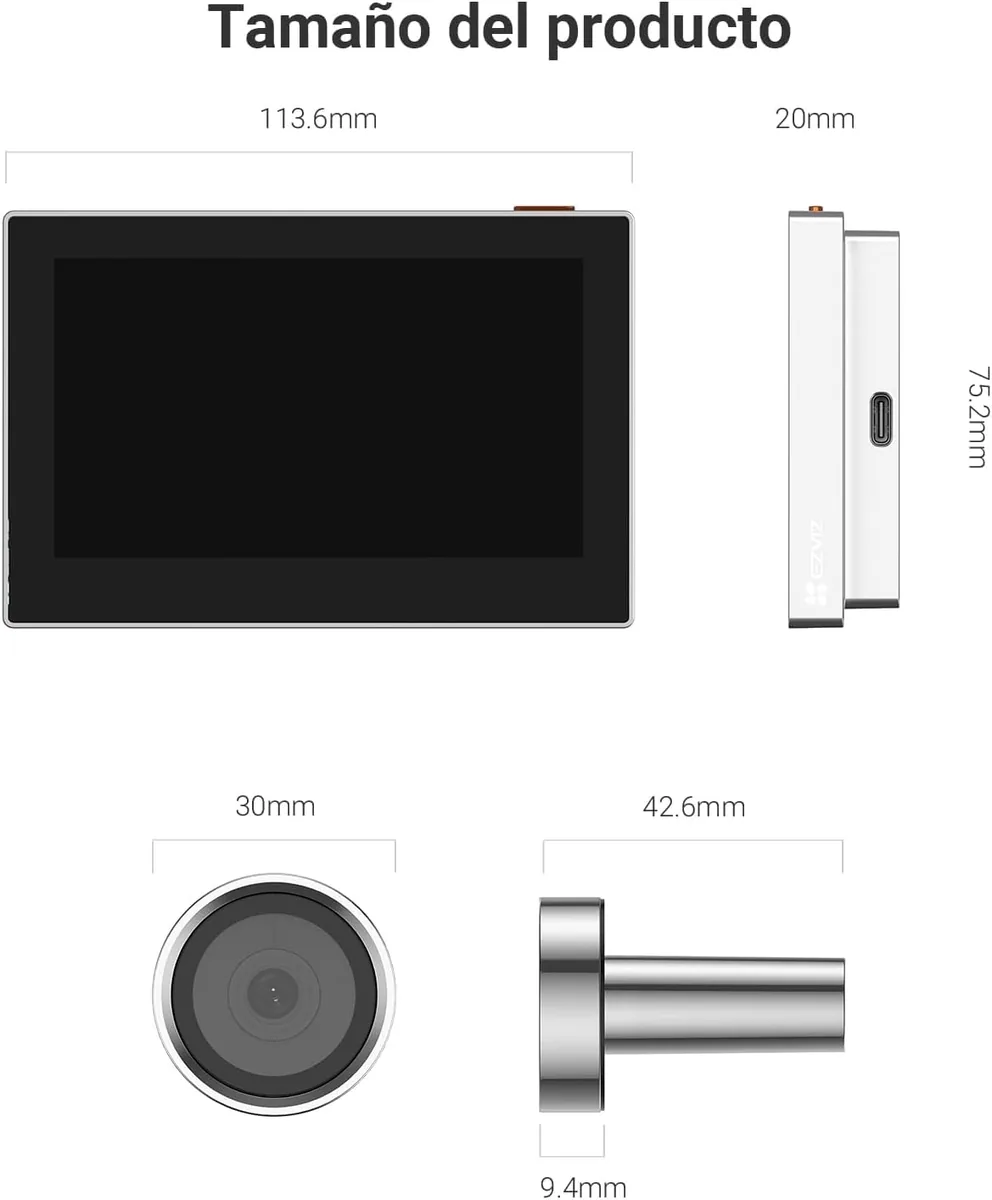 EZVIZ CP2 — mirilla digital de puerta con pantalla 4,3" — imagen 2