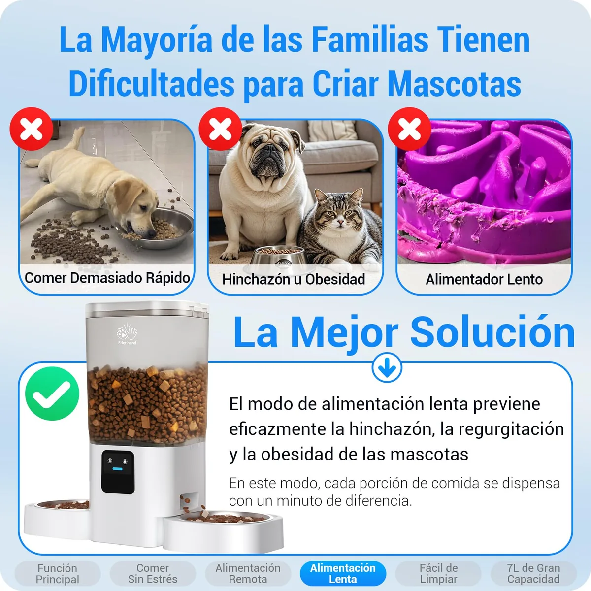 Frienhund — comedero automático doble de 7 L con WiFi de doble banda y app — imagen 5