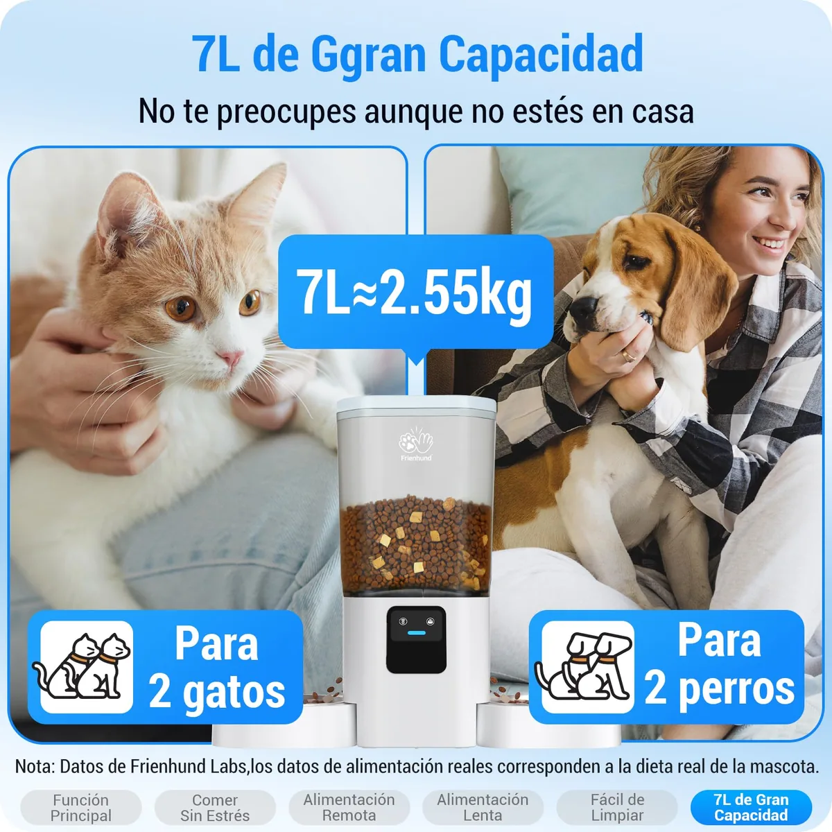 Frienhund — comedero automático doble de 7 L con WiFi de doble banda y app — imagen 7