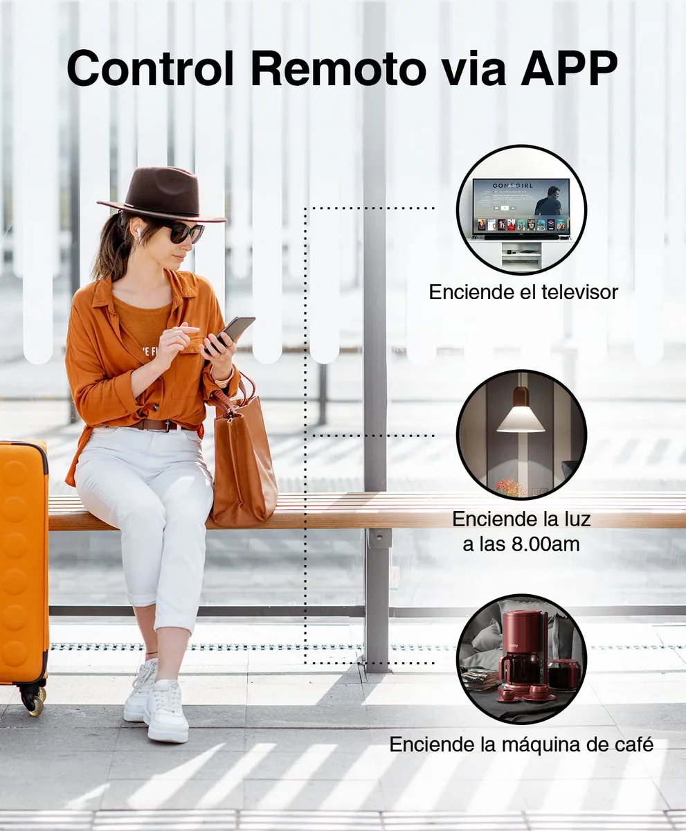 GHome — enchufe inteligente WiFi con medición de consumo (pack de 2) — imagen 4