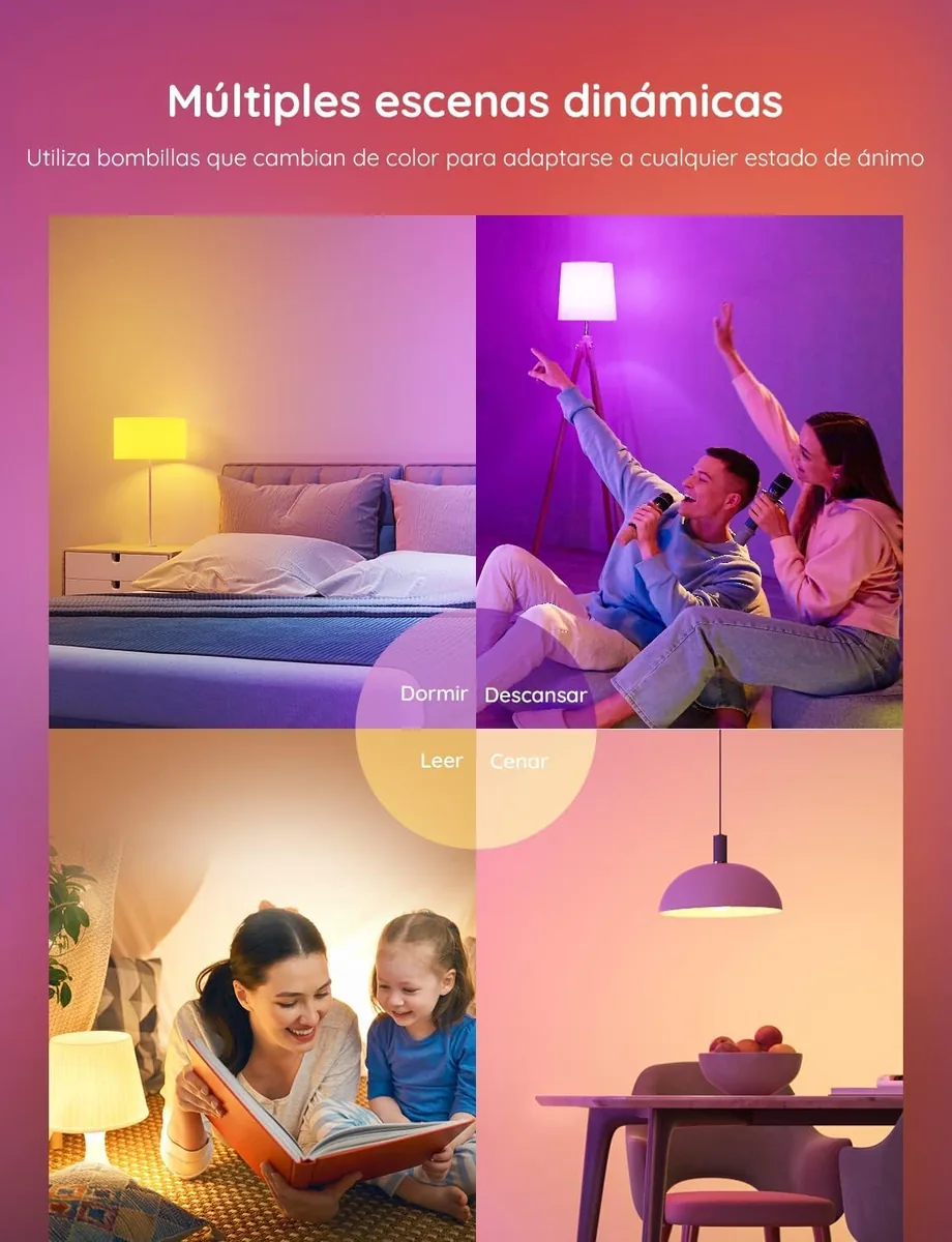 Govee Bombilla LED E27 RGBWW WiFi + Bluetooth (pack de 4) — imagen 5