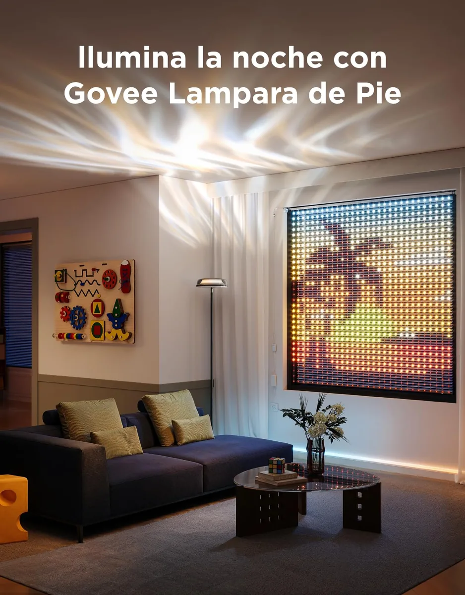 Govee Lámpara de Pie RGBIC de 3 zonas (H60B0) con Matter — imagen 2