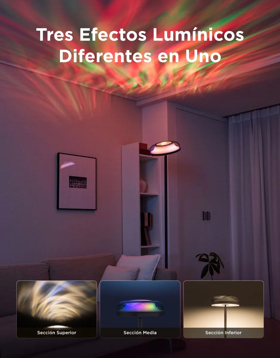Govee Lámpara de Pie RGBIC de 3 zonas (H60B0) con Matter — imagen 3