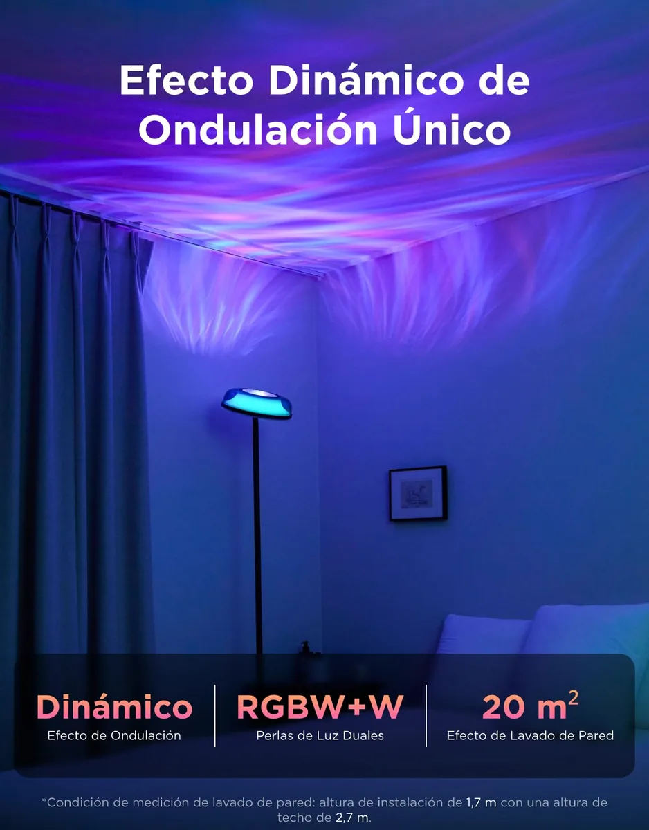 Govee Lámpara de Pie RGBIC de 3 zonas (H60B0) con Matter — imagen 8