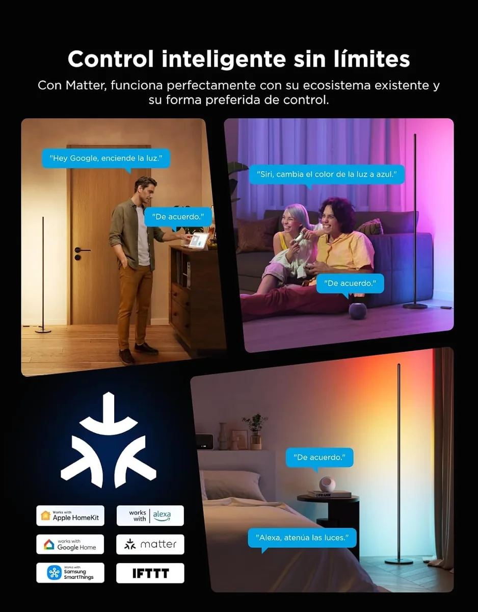 Govee Lámpara de Pie RGBIC LED (H6076) — 136 cm, con Matter — imagen 6