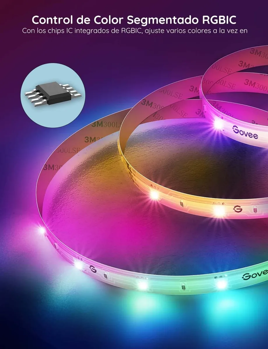 Govee Tira LED RGBIC Inteligente 5 m (H618A) — WiFi + Alexa — imagen 7