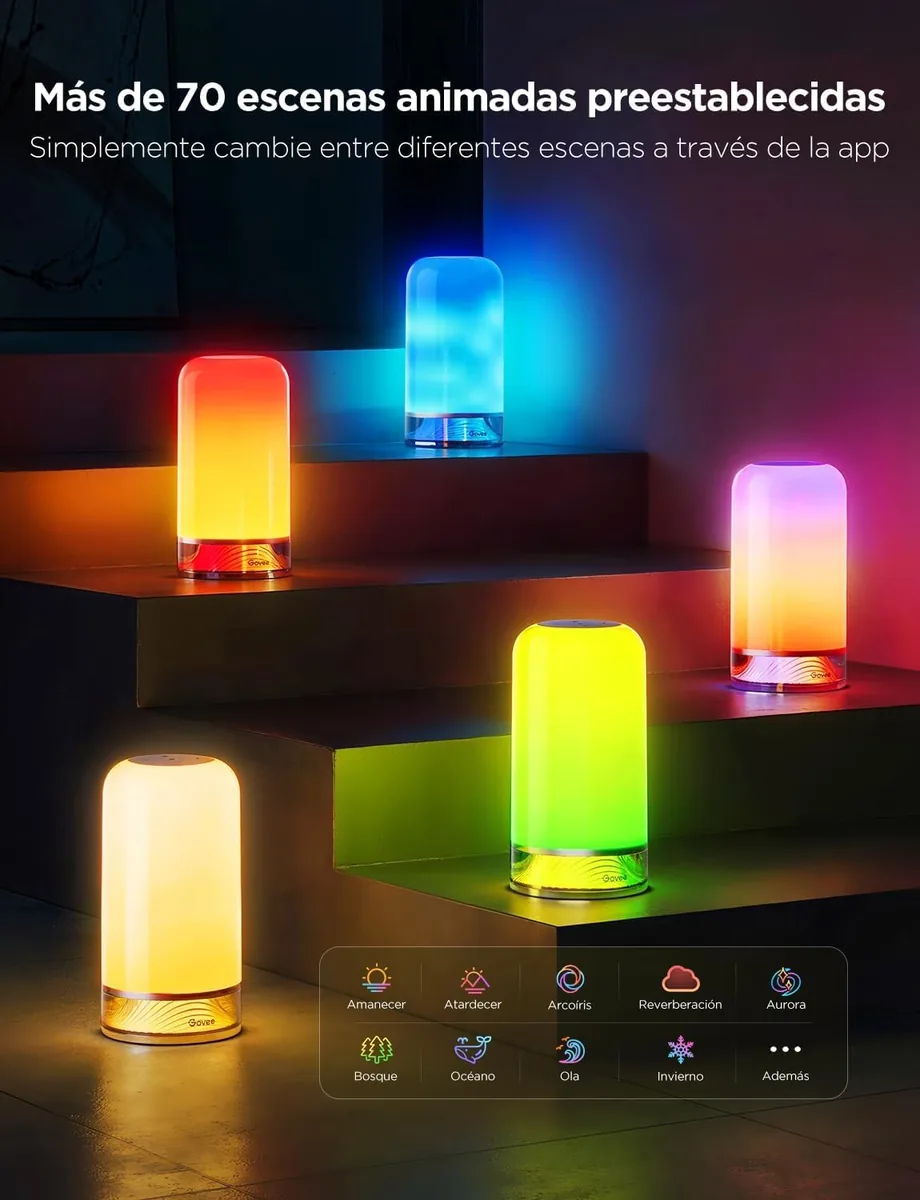 Govee Lámpara de Mesita RGBICWW (H6022) con Matter — imagen 3
