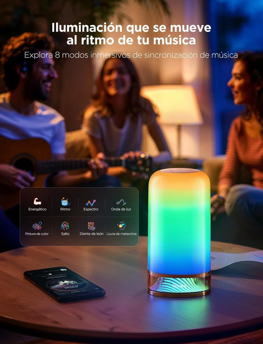 Govee Lámpara de Mesita RGBICWW (H6022) con Matter — imagen 7