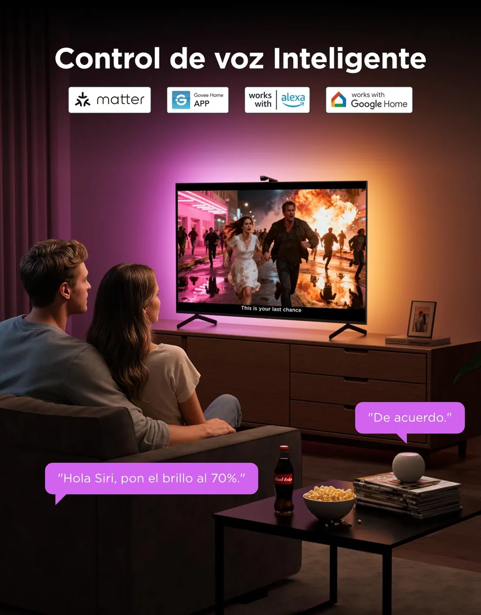 Govee TV Backlight 3 Lite (H6690) — retroiluminación con cámara para TV — imagen 6