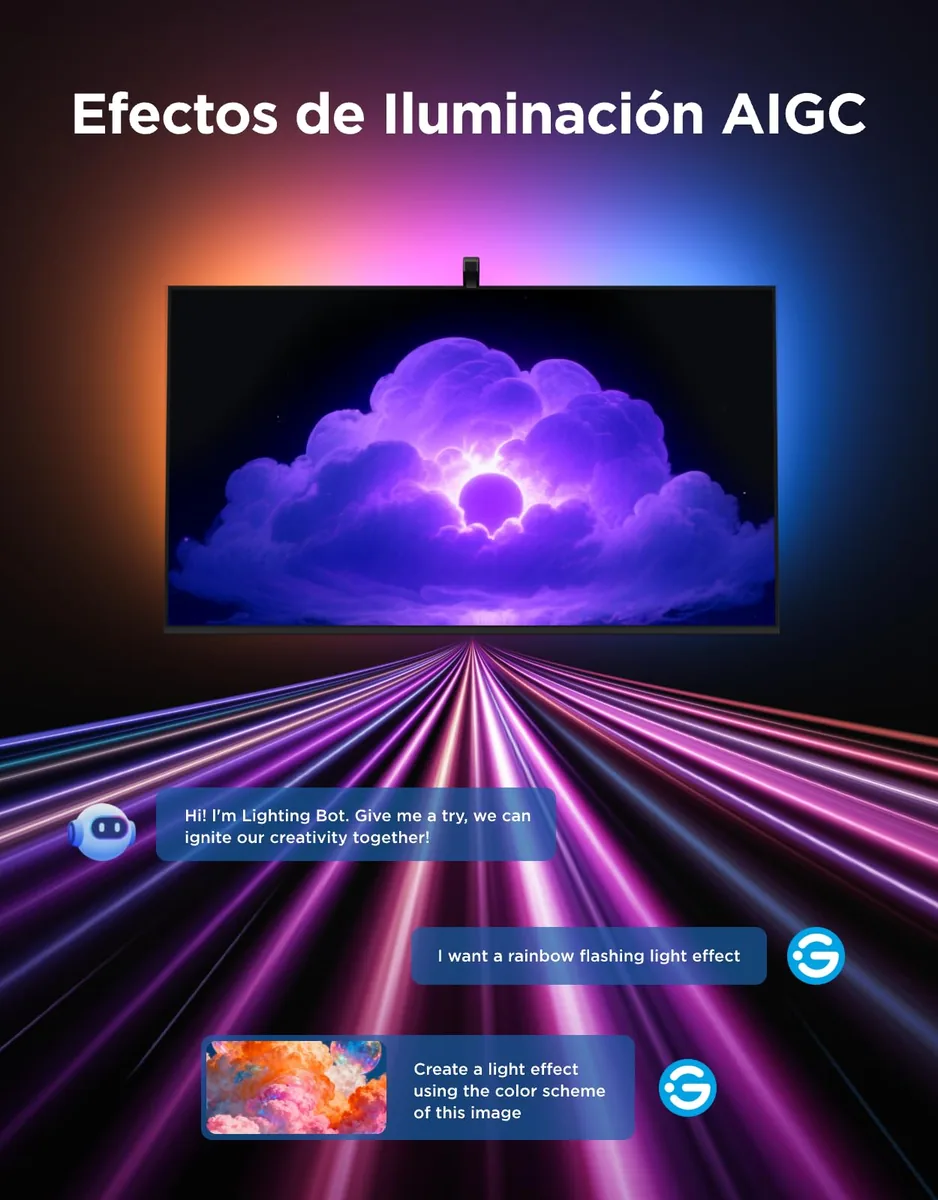 Govee TV Backlight 3 Lite (H6690) — retroiluminación con cámara para TV — imagen 7