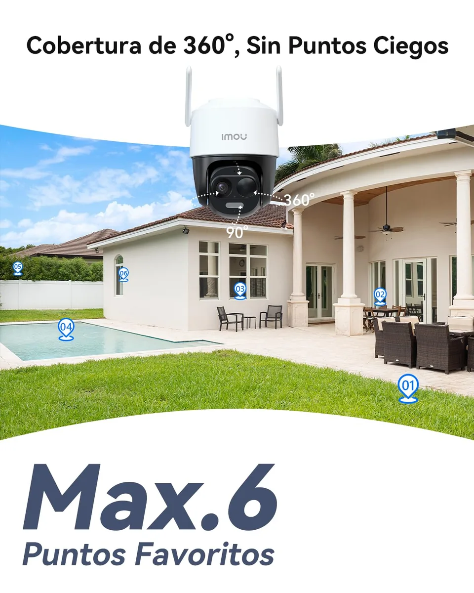 Imou Cell PT 2C — cámara exterior solar 2K sin cables — imagen 4