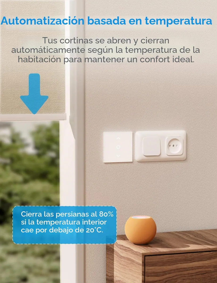 Meross MRS100 — interruptor táctil inteligente WiFi para persianas eléctricas (con HomeKit) — imagen 7