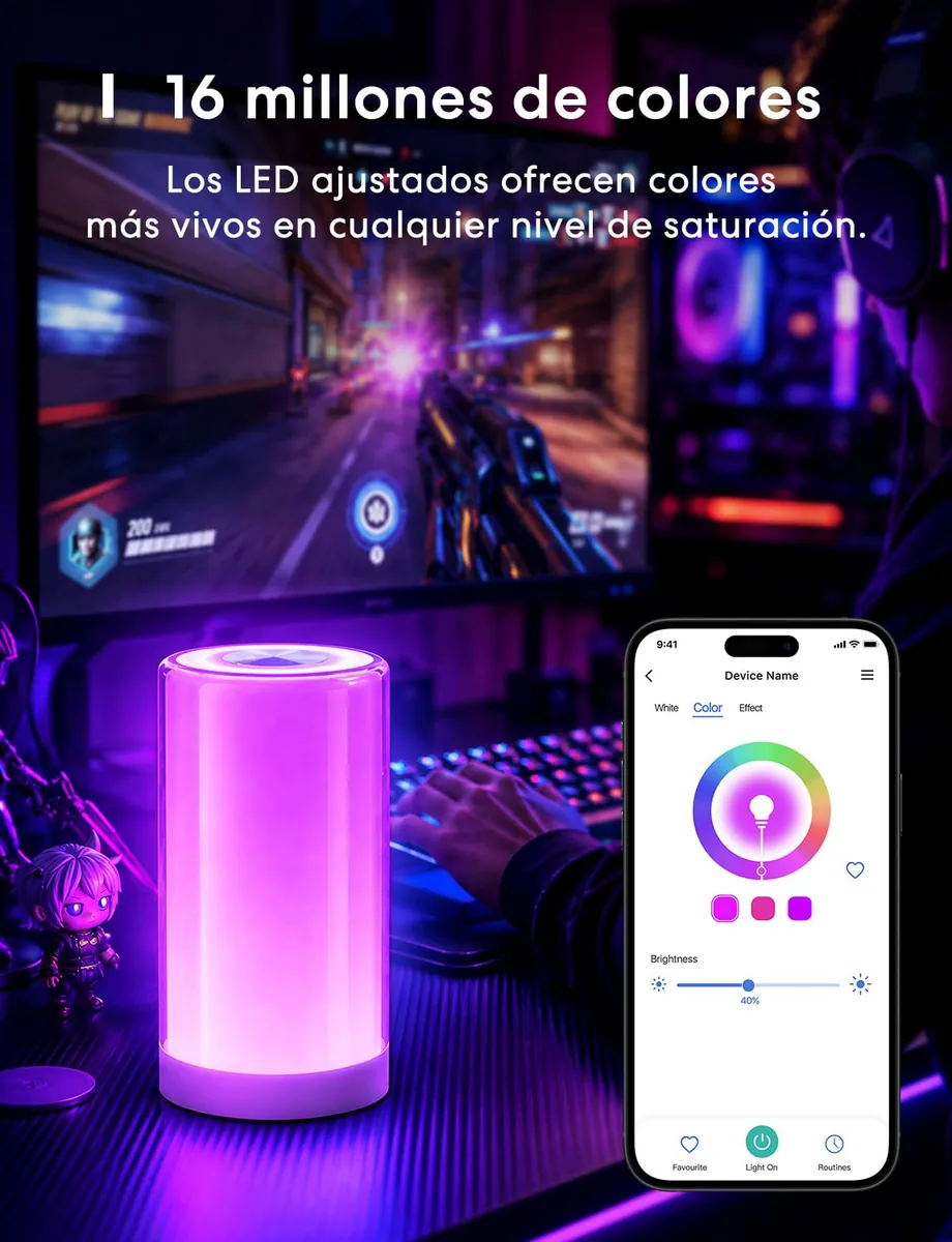 meross Lámpara Nocturna Táctil WiFi (MSL430HK) — imagen 3