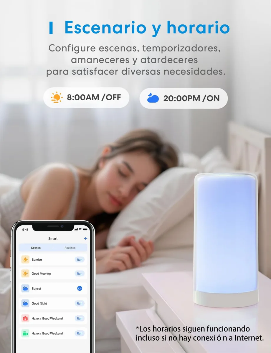 meross Lámpara Nocturna Táctil WiFi (MSL430HK) — imagen 4