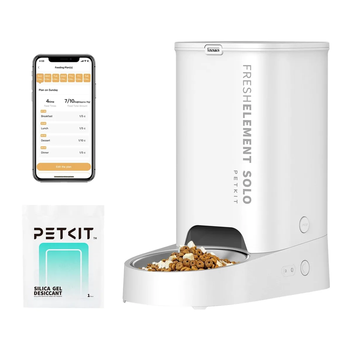 PETKIT Fresh Element Solo — comedero automático 3 L con WiFi y app