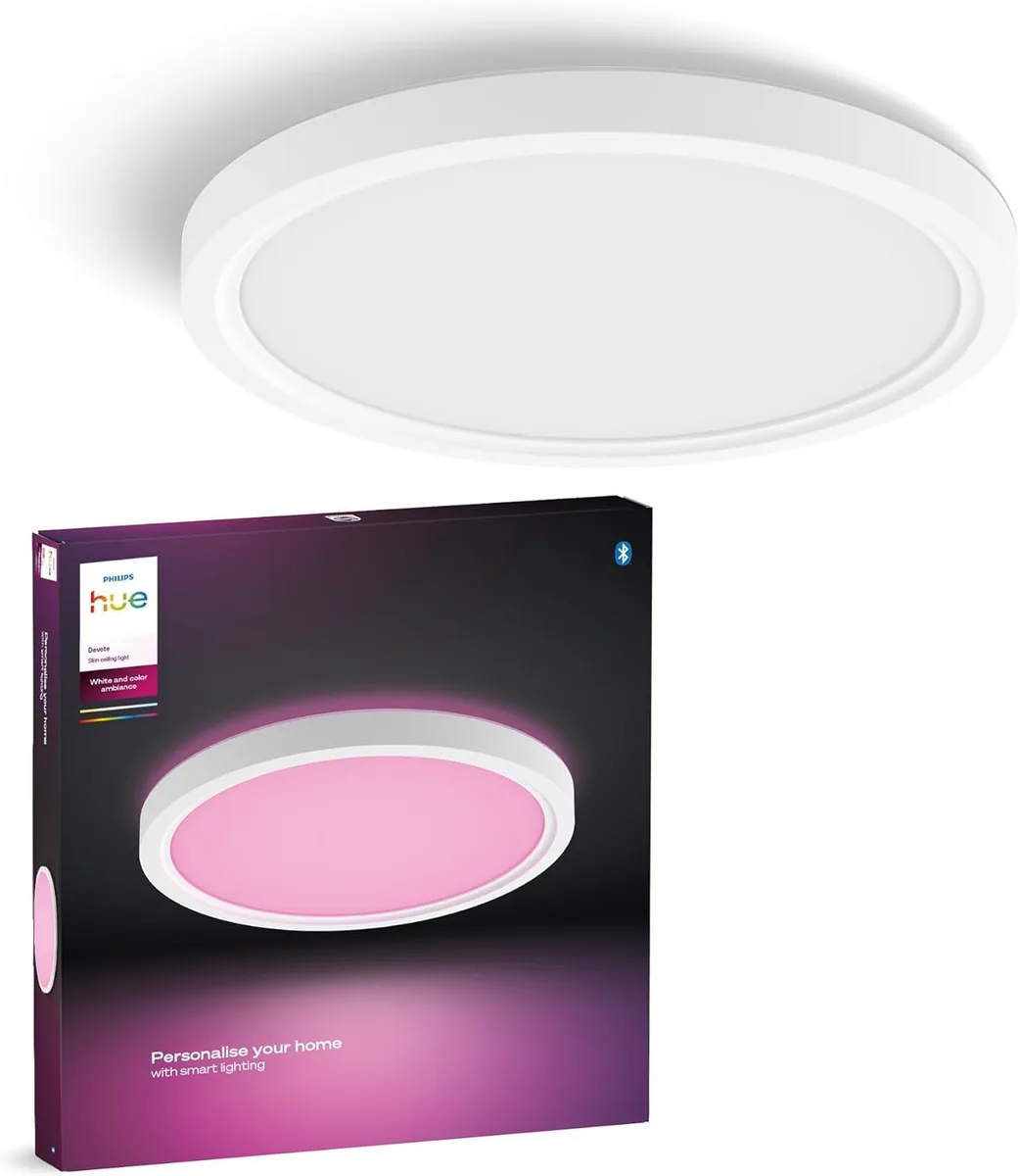 Philips Hue Devote — panel LED de techo redondo 30 cm