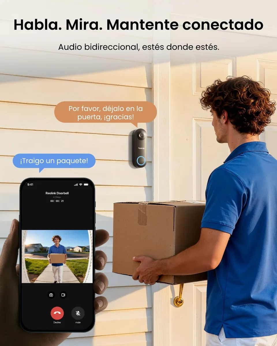 Reolink Video Doorbell PoE — videoportero 2K+ con cable — imagen 4