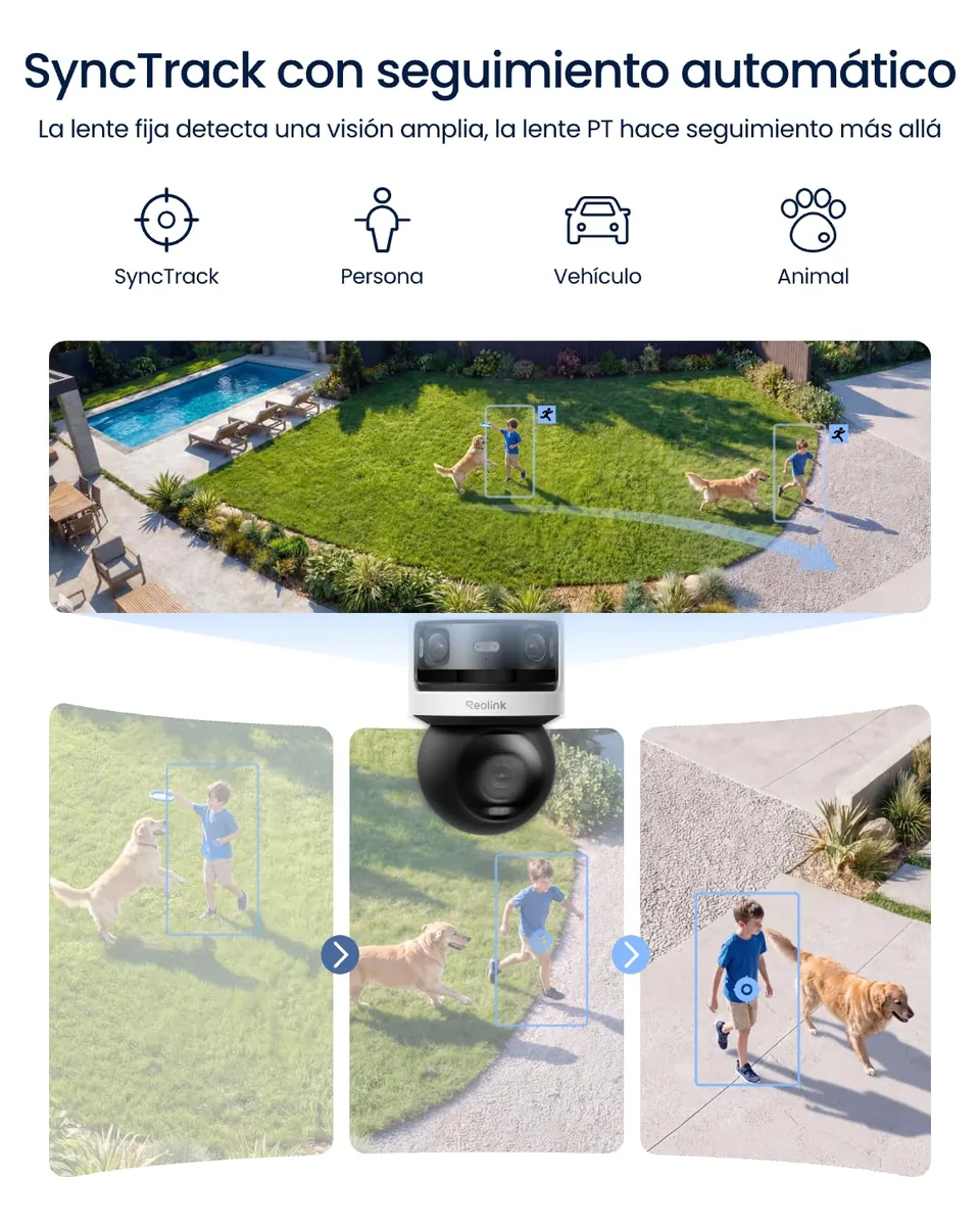 Reolink OMVI 3i WiFi — cámara exterior de triple objetivo con vista 180° + seguimiento 4K — imagen 3