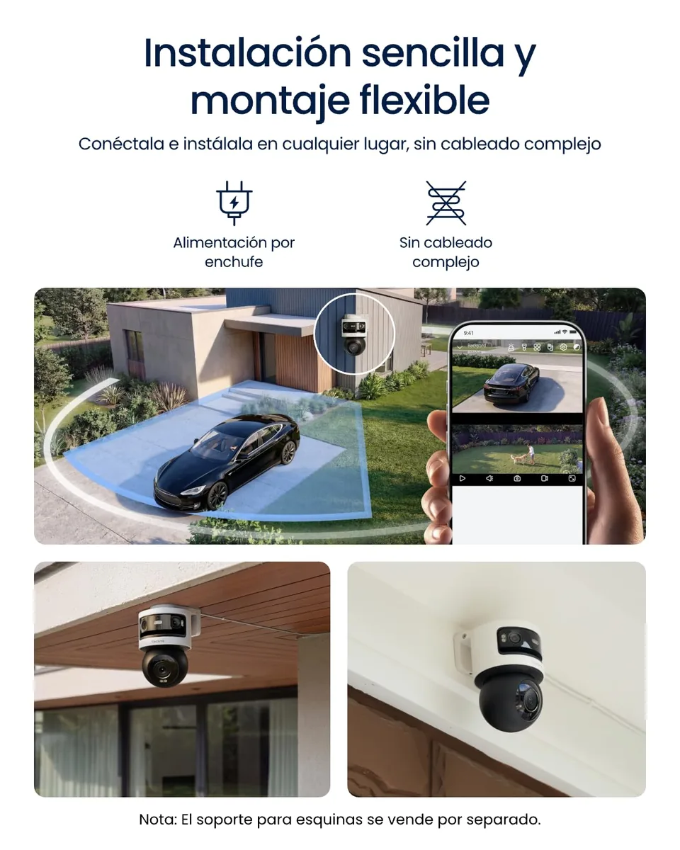 Reolink OMVI 3i WiFi — cámara exterior de triple objetivo con vista 180° + seguimiento 4K — imagen 4