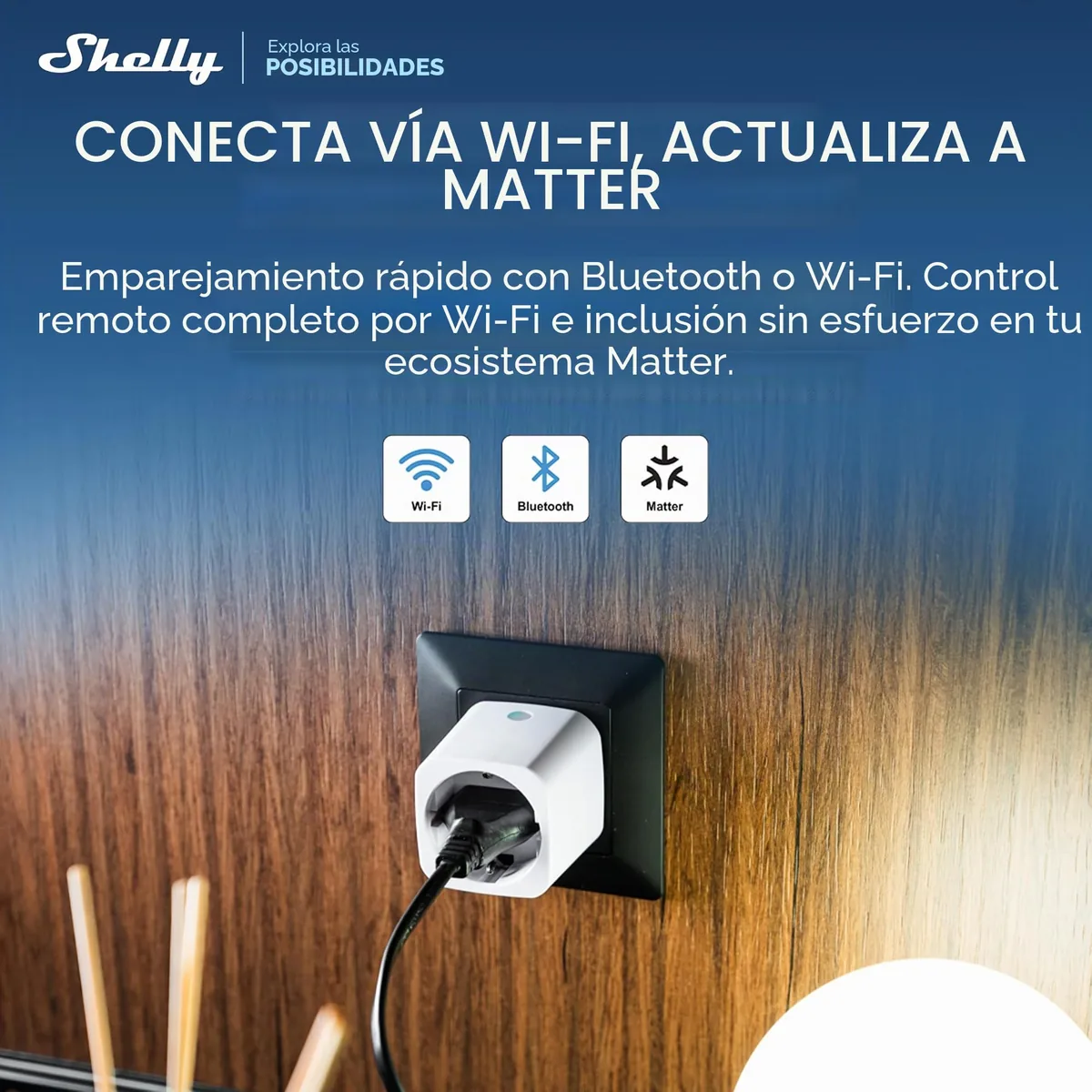 Shelly Plug M Gen3 — enchufe inteligente con Matter y medición (pack de 2) — imagen 3