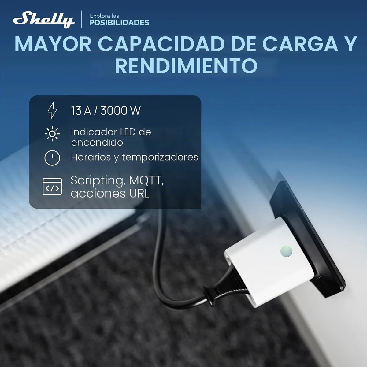 Shelly Plug M Gen3 — enchufe inteligente con Matter y medición (pack de 2) — imagen 5