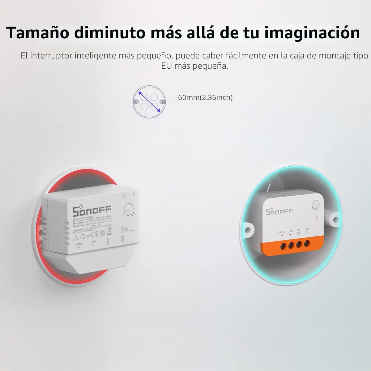 SONOFF ZBMINI-L2 — micromódulo Zigbee sin neutro para hacer inteligente un interruptor (pack de 2) — imagen 3
