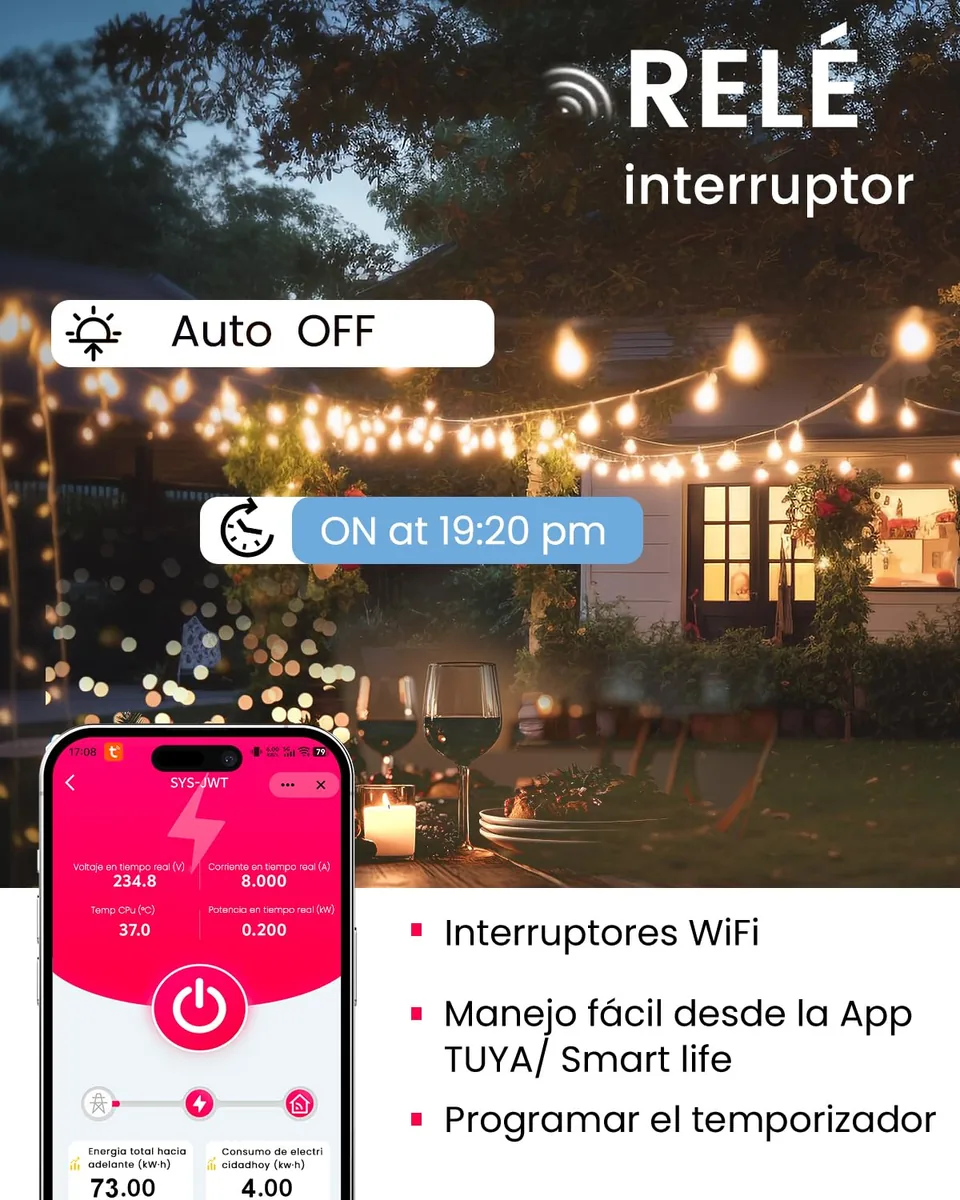 TONGOU — magnetotérmico WiFi con medidor de consumo y protecciones (carril DIN) — imagen 6