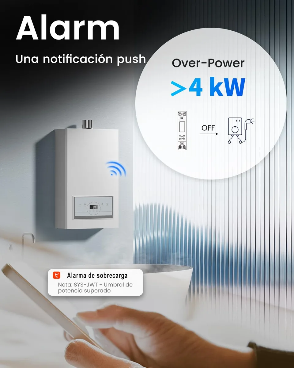 TONGOU — magnetotérmico WiFi con medidor de consumo y protecciones (carril DIN) — imagen 7