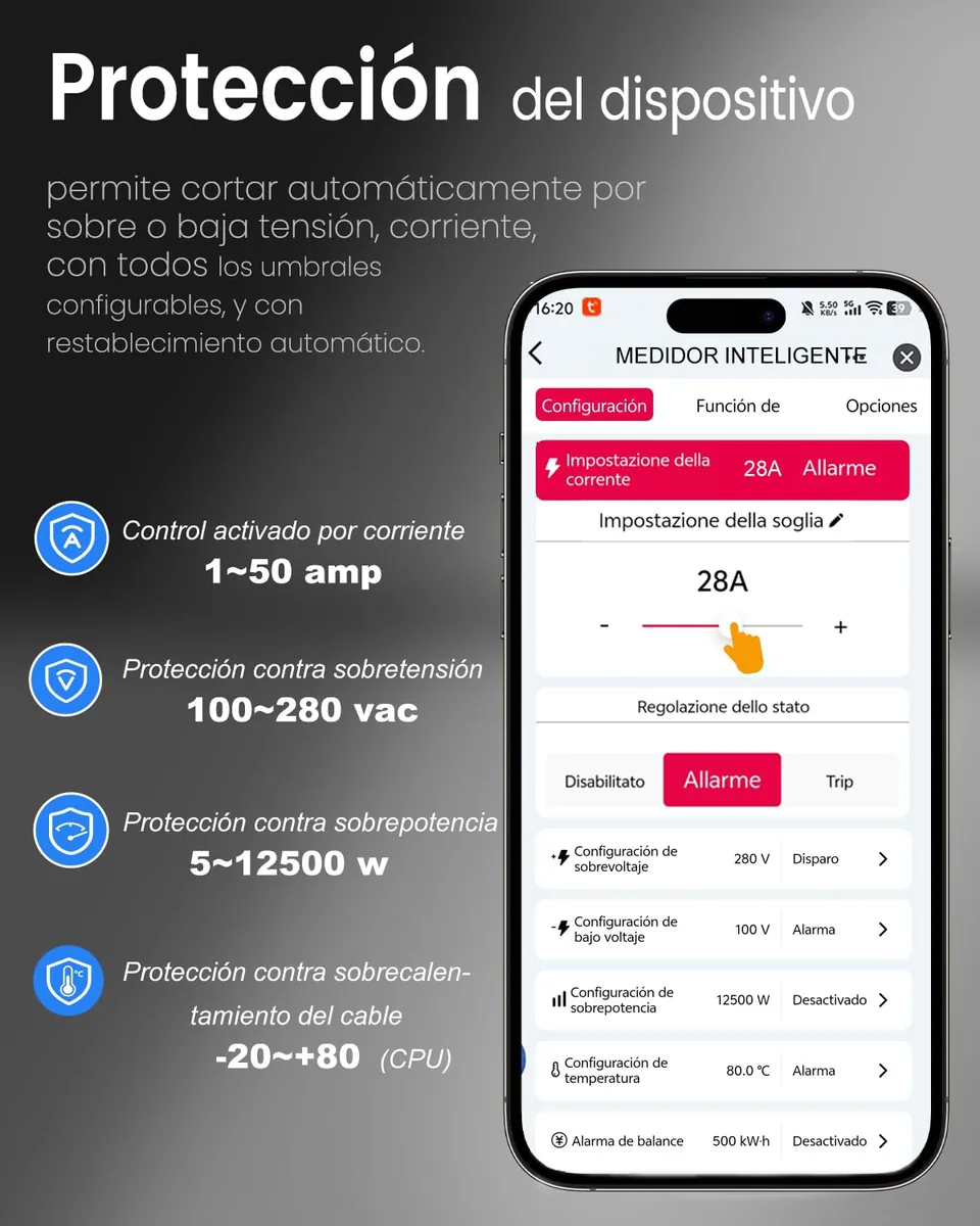 TONGOU — magnetotérmico WiFi con medidor de consumo y protecciones (carril DIN) — imagen 8