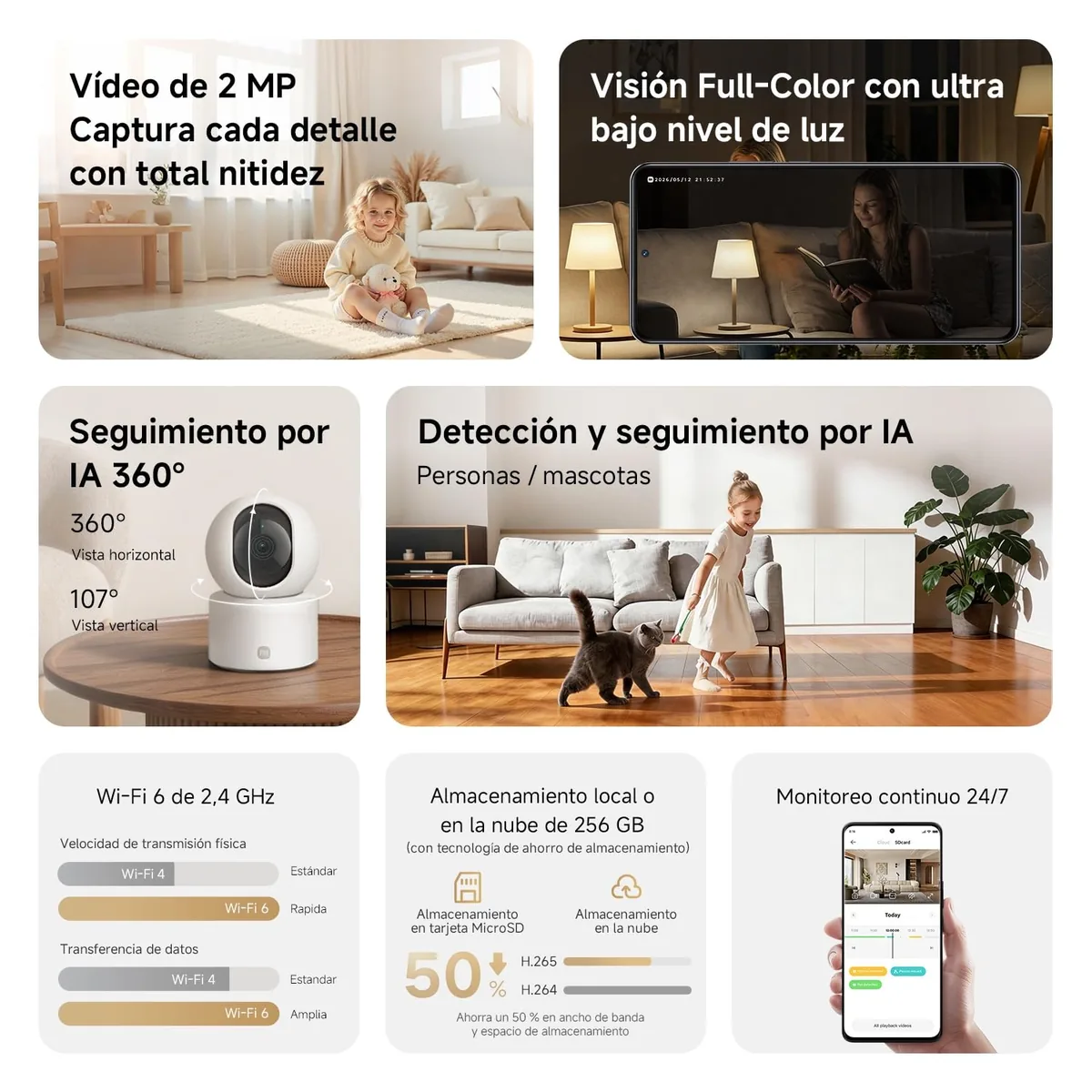 Xiaomi Smart Camera C201 — cámara de interior 1080p con giro 360° — imagen 2