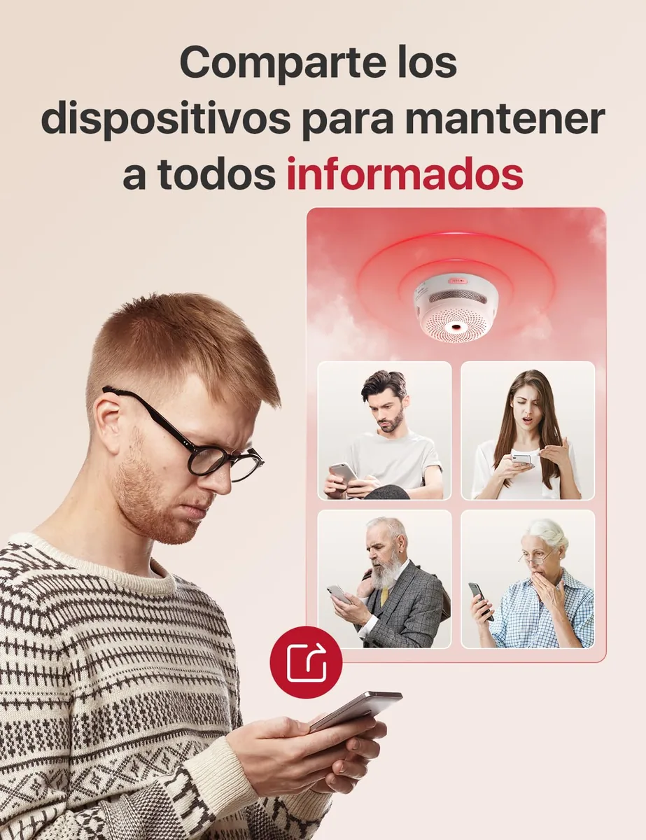 X-Sense FS61 — kit de detectores de humo WiFi interconectados con estación base — imagen 5