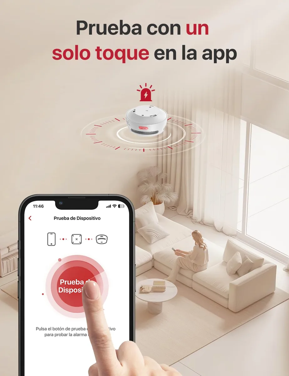 X-Sense FS61 — kit de detectores de humo WiFi interconectados con estación base — imagen 6