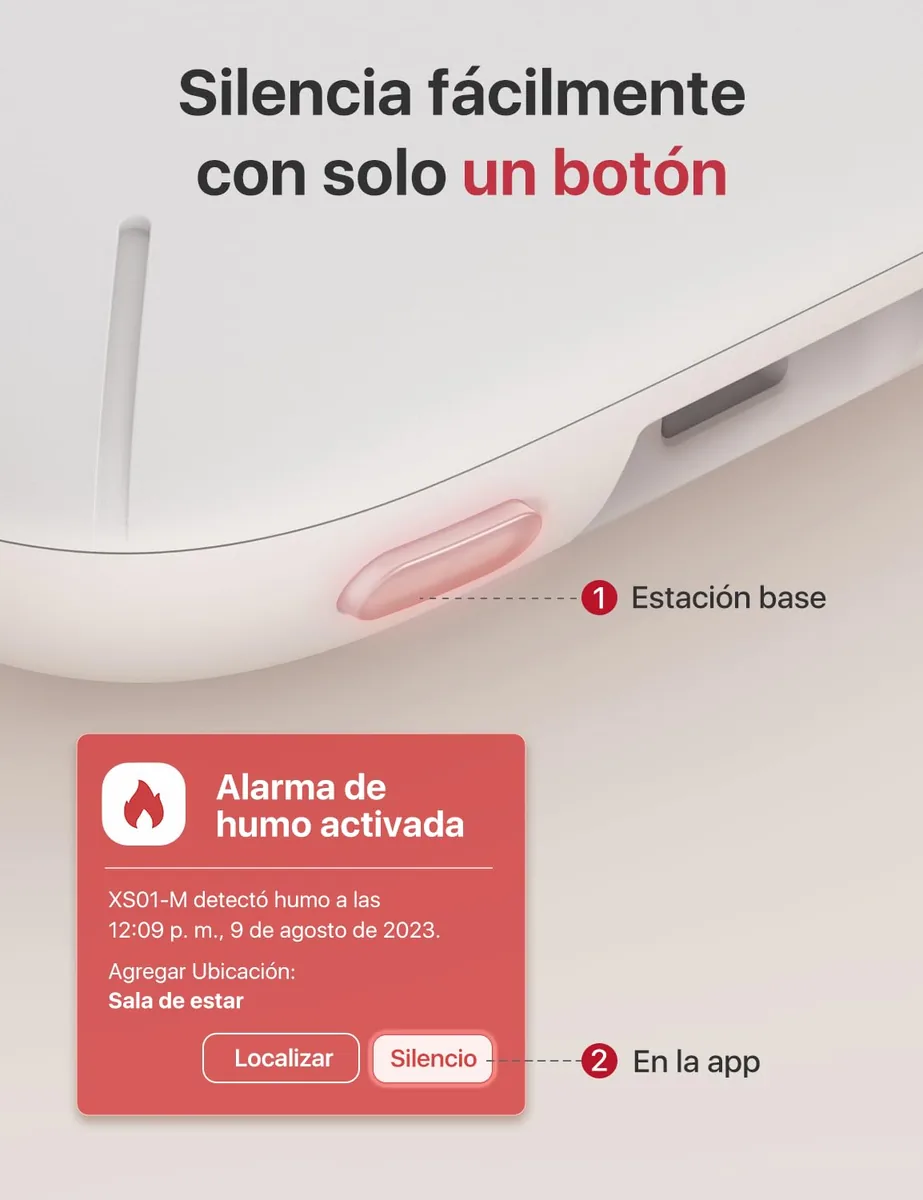 X-Sense FS61 — kit de detectores de humo WiFi interconectados con estación base — imagen 8