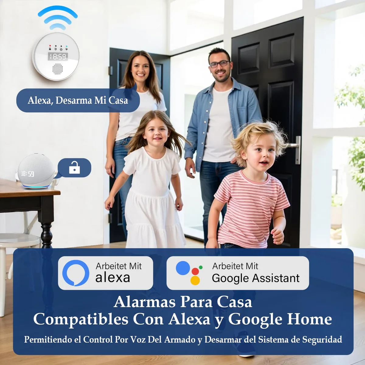 YISEELE — kit de alarma WiFi con central, sirena de 125 dB y 6 sensores — imagen 2